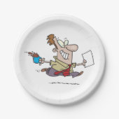 男ランニングのコーヒー ペーパープレート (正面)