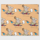 男ランニングのコーヒー ラッピングペーパー (フラット)