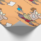 男ランニングのコーヒー ラッピングペーパー