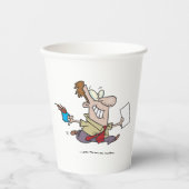 男ランニングのコーヒー 紙コップ (正面)