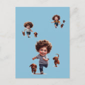 男ランニングの子はダックスントと ポストカード (正面)