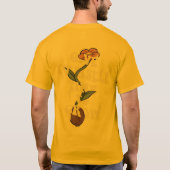男与えのTシャツを成長させる時間 Tシャツ (裏面)