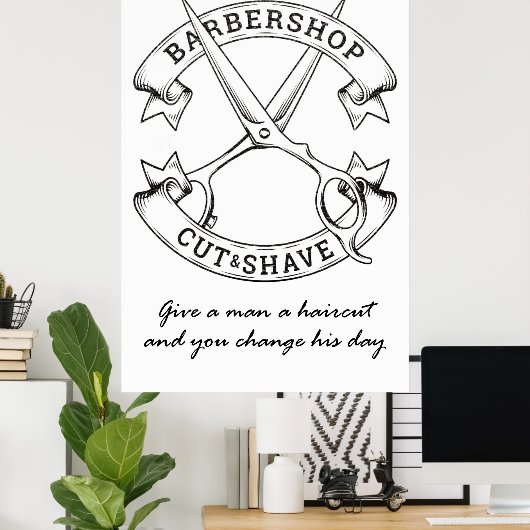 男与えは散髪のポスター ポスター (ホームオフィス)