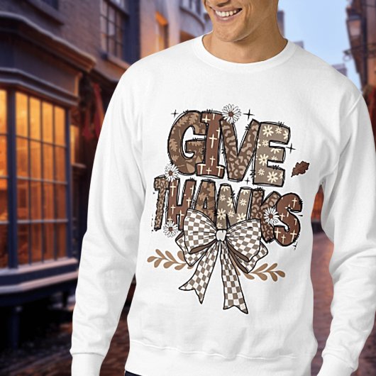 男与え感謝していの温かい汗シャツ スウェットシャツ