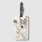 "男与え、私は高い五つ"犬の荷物タグ ラゲッジタグ (正面縦)