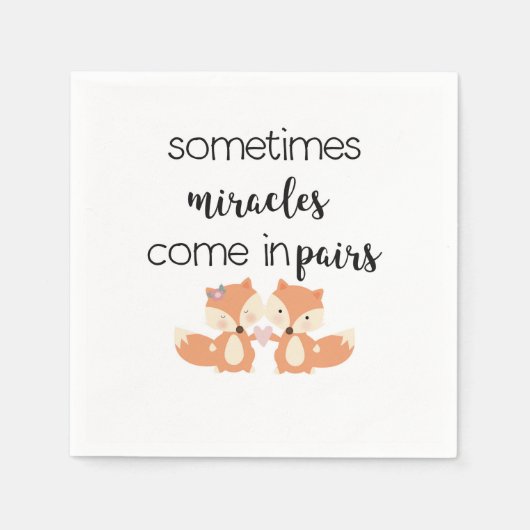 男児の双子 スタンダードカクテルナプキン (正面)