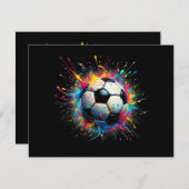 男児クール女女子サッカー選手スポーツ エンクロージャーカード (正面/裏面)