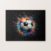 男児クール女女子サッカー選手スポーツ ジグソーパズル (横)