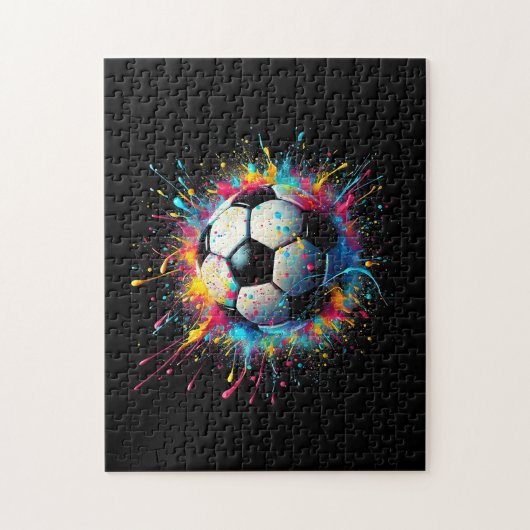 男児クール女女子サッカー選手スポーツ ジグソーパズル (縦)