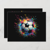 男児クール女女子サッカー選手スポーツ セーブザデート (正面/裏面)