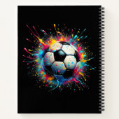 男児クール女女子サッカー選手スポーツ ノートブック (裏面)