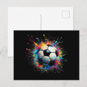 男児クール女女子サッカー選手スポーツ ポストカード (正面/裏面)