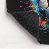 男児クール女女子サッカー選手スポーツ マウスパッド (コーナー)