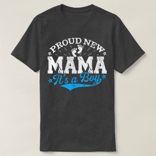 男動揺しての子で誇りを持った新しいママ Tシャツ (デザイン正面)
