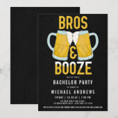 男友聚会与酒 男士啤酒杯独身派对 招待状 (正面/裏面)