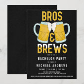 男友聚会啤酒杯 兄弟啤酒 男子汉单身派对 招待状 (正面/裏面)
