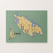 男図解入りの、写真付きのの島の地図 ジグソーパズル (横)