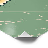 男図解入りの、写真付きのの島の地図 ポスター (コーナー)