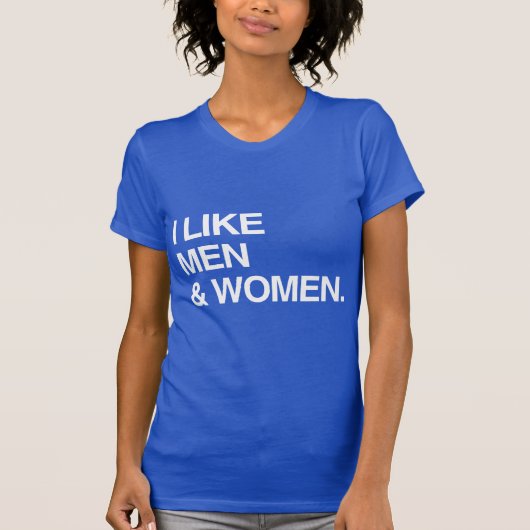 男女どちらも好きです Tシャツ (正面)
