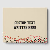 男女のリビールサッカー男の赤ちゃんシャワータッチダウン ゲストブック (裏面)