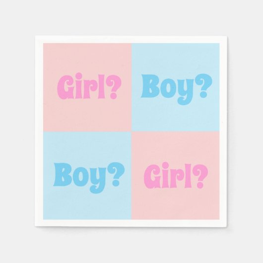 男女の区別の公開 スタンダードカクテルナプキン (正面)