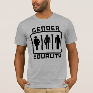 男女の平等: トランス・ジェンダーLGBTの浴室の法律 Tシャツ