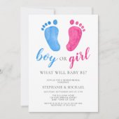 男女の性別によって明らかになるベビーは何か 招待状 (正面)