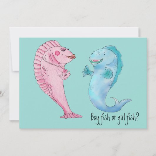 男女の性別による招待の表示 招待状 (正面)