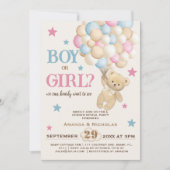 男女の性別を明らかにする 招待状 (正面)