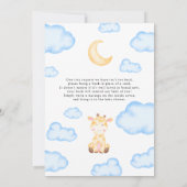 男女の性別赤ん坊の動物招待状 招待状 (裏面)