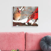 男女の深紅色 キャンバスプリント (インサイチュ (リビング))