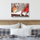 男女の深紅色 キャンバスプリント (インサイチュ (寝室))