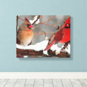 男女の深紅色 キャンバスプリント (インサイチュ (ウッドフロア))