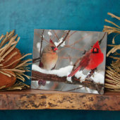 男女の深紅色 フォトプラーク (側面)