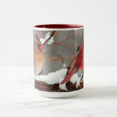 男女の深紅色 マグカップ (中央)