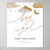 男女の男女ゲームのサインきらきら星 ポスター (正面)