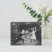 男女フェンシングc1910ヴィンテージ ポストカード (スタンド正面)