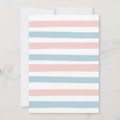 男女共同体が熊の風船のベビーシャワー 招待状 (裏面)