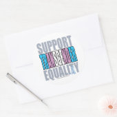 男女共同参画を支援する ラウンドシール (封筒)