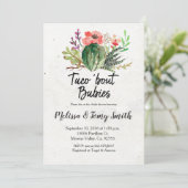 男女共学のベイビーシャワー サボテン 招待状 (スタンド正面)