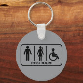 男女共用トイレのシンボル キーホルダー (正面)