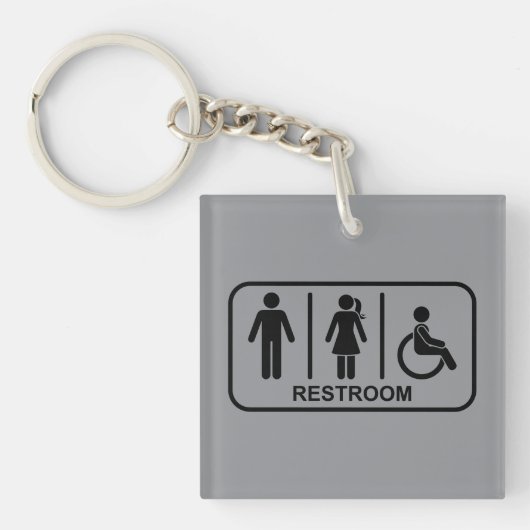 男女共用トイレマーク キーホルダー (正面)