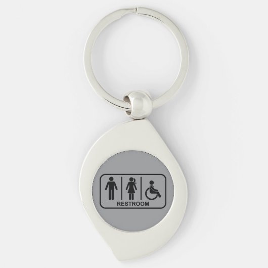 男女共用トイレマーク キーホルダー (正面)