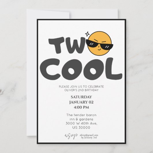 男女兼用おもしろい生誕日 招待状 (正面)