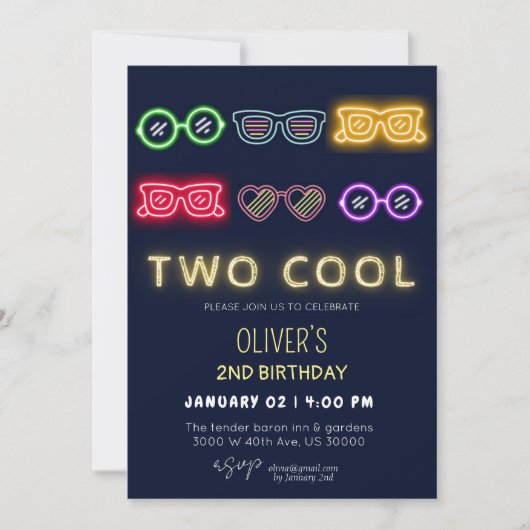 男女兼用おもしろい生誕日 招待状 (正面)