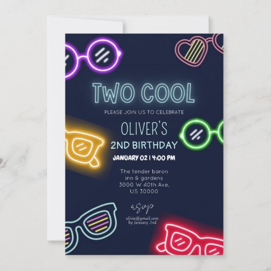 男女兼用おもしろい生誕日 招待状 (正面)