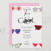 男女兼用おもしろい2歳 招待状 (正面/裏面)