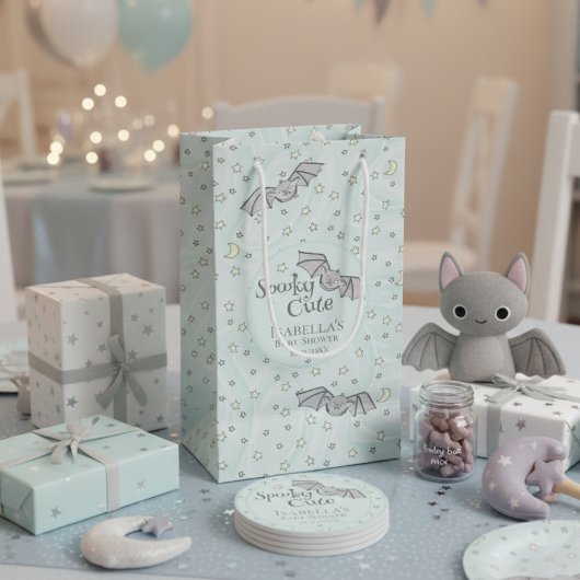 男女兼用こうもり不気味かわいい赤ちゃんシャワー スモールペーパーバッグ