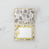 男女兼用なキリンのサファリのサンキューカード サンキューカード (内部)