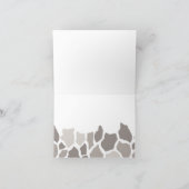 男女兼用なキリンのサファリのサンキューカード サンキューカード (内部)